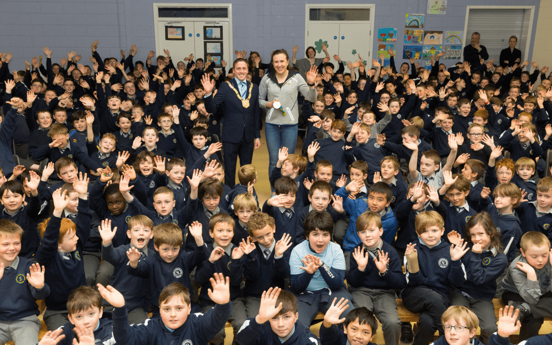 Annalise Murphy tours local schools in the County to promote sailing in dlr